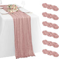 6 Pack Dusty Pink Cheesecloth Table Runner 23x120 inch Rustic Boho Gauze Table by Unknown