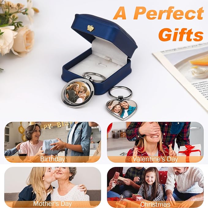 Custom Keychain with Picture, Personalized Photo Keychain with LOGO Text - Image 6