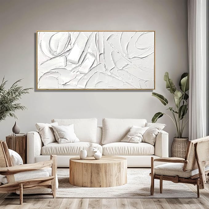 Abstract Oil Painting Artwork Framed Canvas Art Maximalist Decor 24"x48" Modern - Image 7