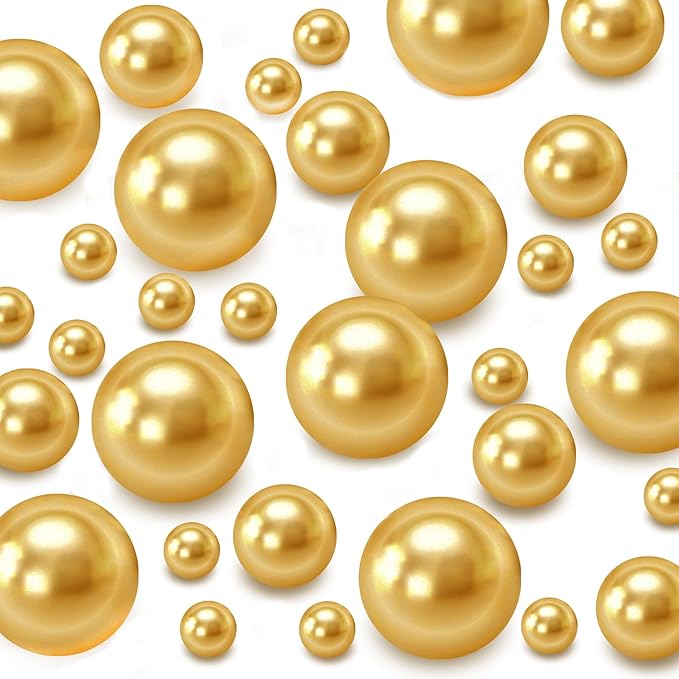 120 PCS 8/14/20mm No Hole Polish Pearl Beads by Cusmation