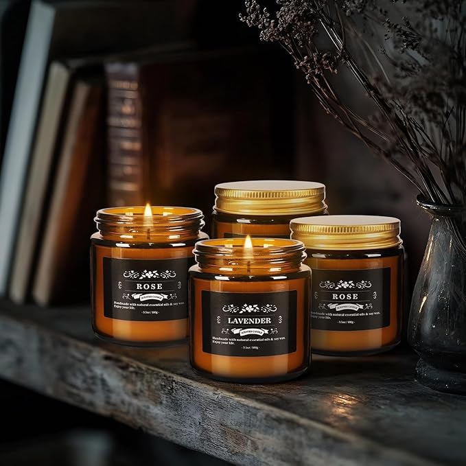 12 Pcs Scented Candles with Added Natural Essential Oils, Suitable - Image 4