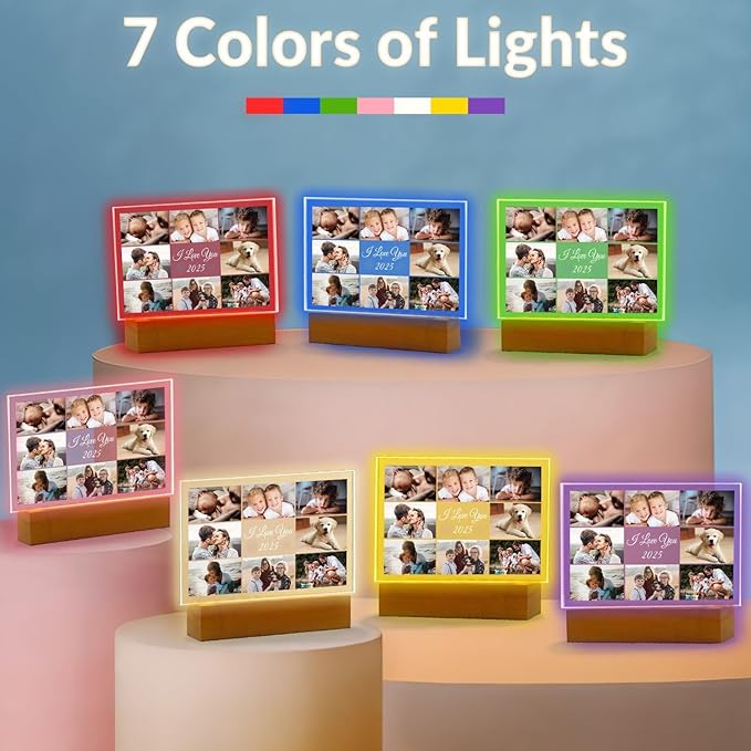 Custom Picture Frames with Photo, Customized Photo Frame with Night Light - Image 5