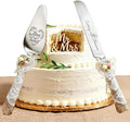 Wedding Cake Knife and Server Set – Rustic Lace Burlap Handle, Stainless Steel by Unknown