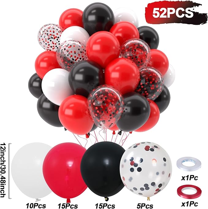 Patimate Red Black Balloons Set - Image 4