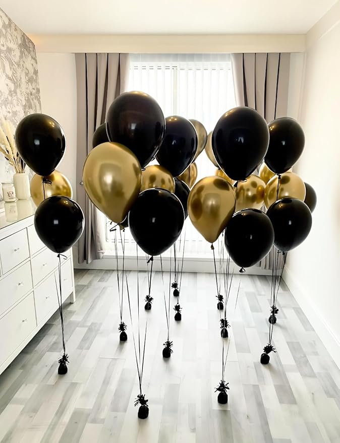 Black and Gold Balloons - Image 7