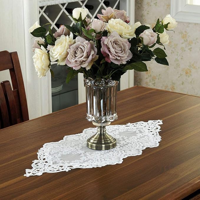 ARTABLE Rectangle Table Runner Lace Macrame Embroidered Table Runners - Image 2