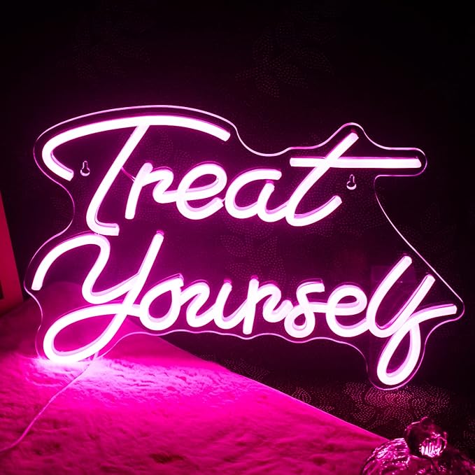 Wanxing Treat Yourself Neon Signs Pink Led Sign - Image 5