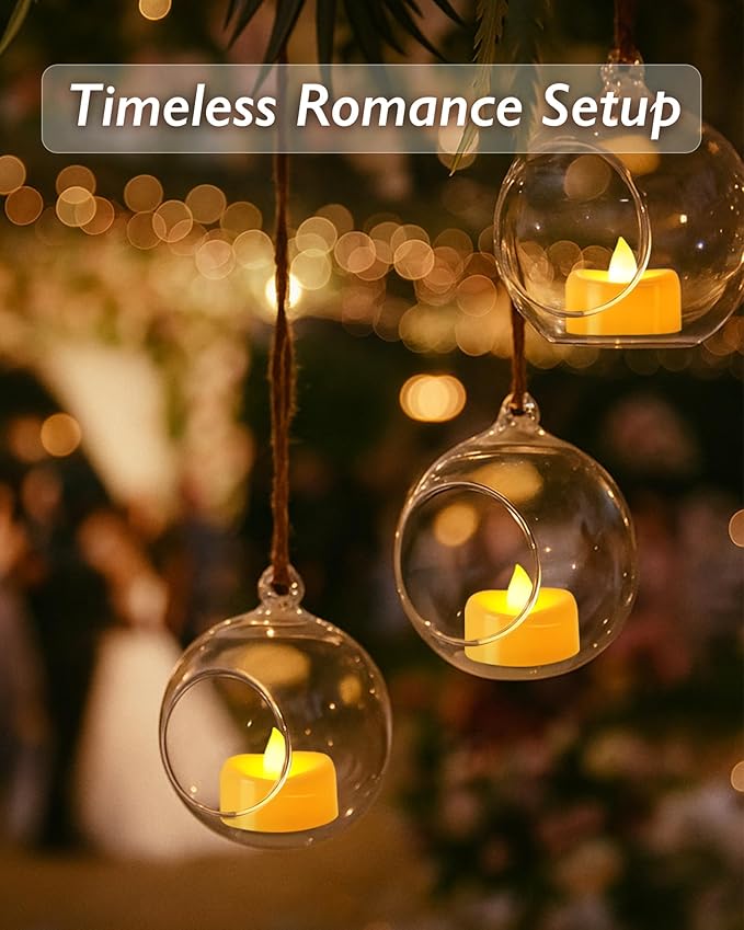 Raycare 24 Pack LED Tea Lights Battery Operated, 200+Hour Flickering Votive - Image 5