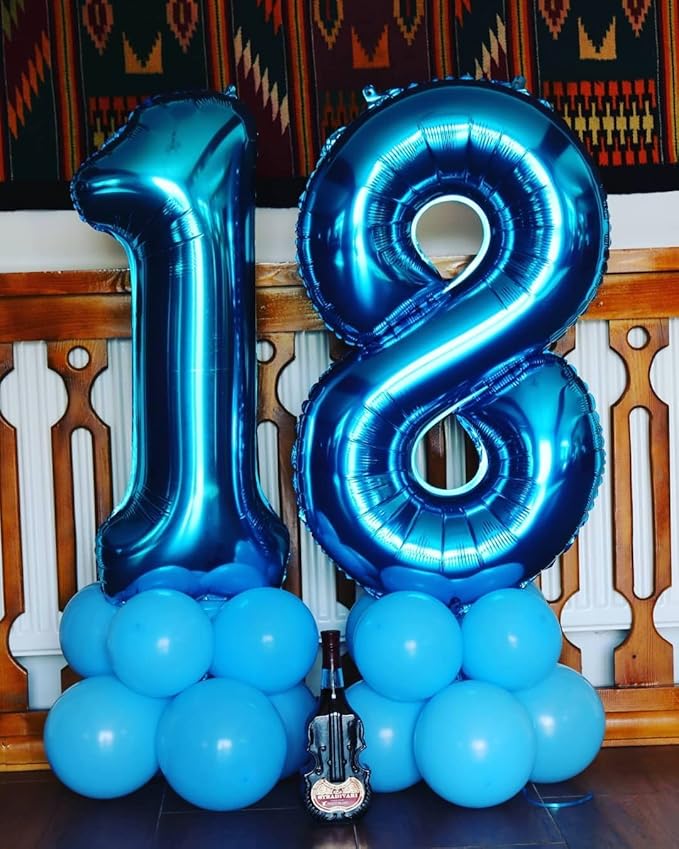 40 Inch Big Dark Blue 8 Balloon Number Foil Helium Number Balloons 0-9 Jumbo - Image 3