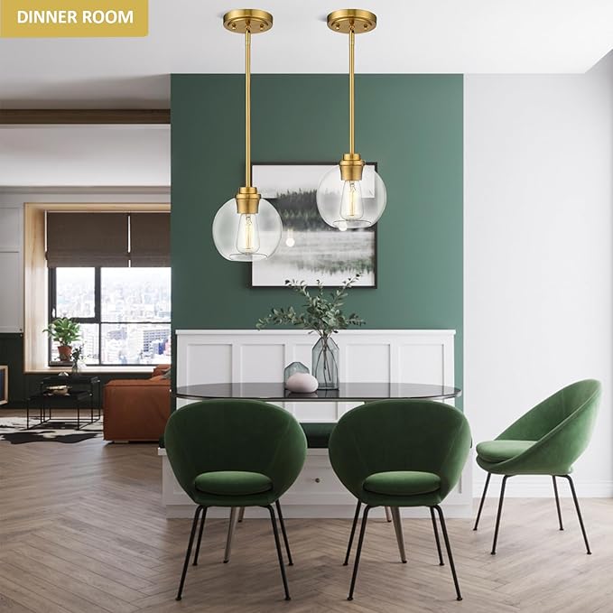 Pendant Lights Kitchen Island, Modern Gold Pendant Light - Image 4