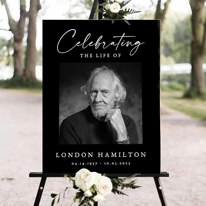 Personalized Funeral Welcome Signs, Celebration Of Life Yard Sign, Celebration by SZ-HaNoi