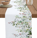 Botanical Eucalyptus Cotton Linen Table Runner by Unknown