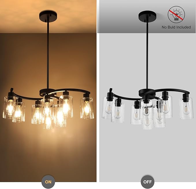 9-Light Black Modern Chandeliers - Image 5