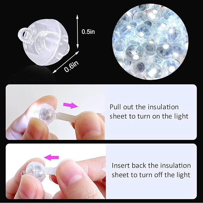 ZGWJ 100Pcs Balloon Lights - Image 3