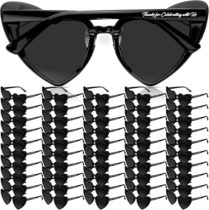 Vabean Wedding Heart Sunglasses Bulk Wedding Gifts Bachelorette Bridal Party by Vabean
