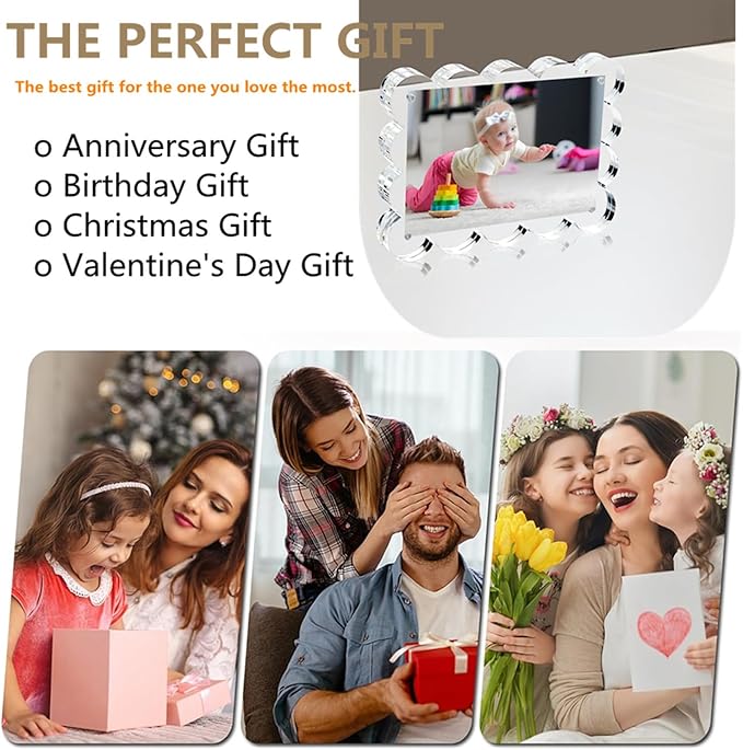 5x7 Inch Magnetic Acrylic Picture Frame, 10+10mm Thick Block, Double Sided - Image 7