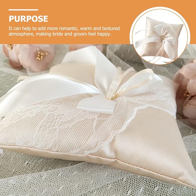 LUOZZY Wedding Ring Bearer Pillow Cushion - Image 6