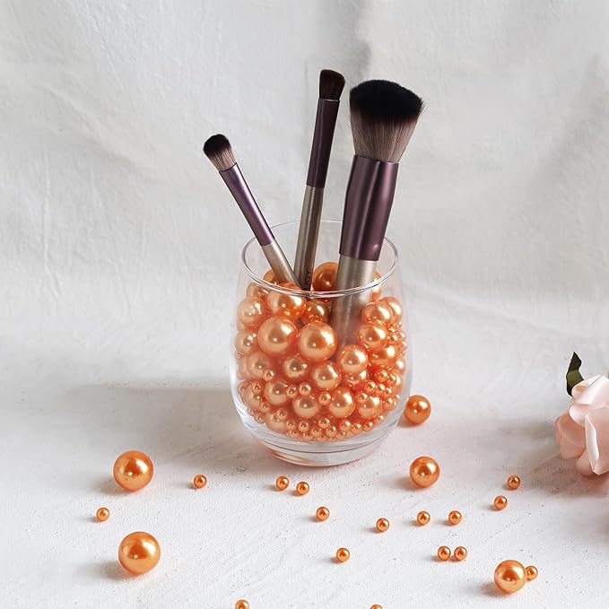 260Pcs Pumpkin Glossy Beads for Centerpiece Decor, Artifical Pearls Pumpkin - Image 4