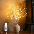Lighted Artificial Birch Branch Tree Fairy Lights Holiday Decor, 3PK 19.7in 48 by Vonezay