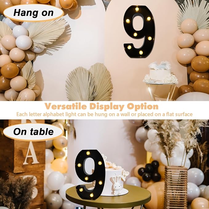 LED Marquee Numbers, 8.58 Inch Led Light Up Numbers - Image 3