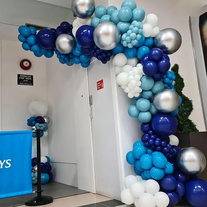 Blue Balloons, Metallic Baby Navy Balloon - Image 2