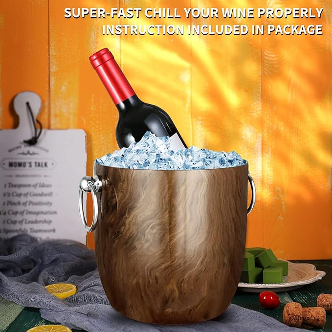 Ice Bucket with Lid, Tongs and Strainer - Image 3
