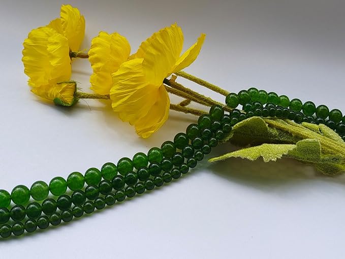 Stone Beads 8mm 100pcs Green Chalcedony Beads Round Loose Gemstones Beads - Image 6