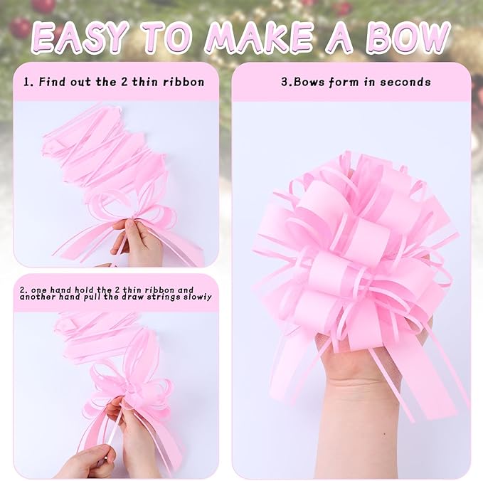 6Pcs 6inch Pull Bow Gift Wrapping, Pull Bow - Image 3