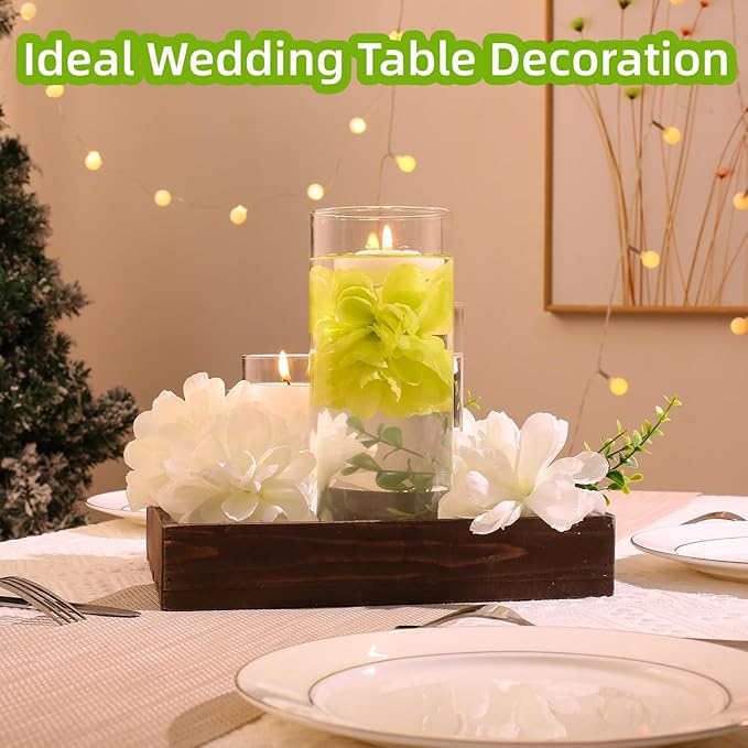 24 Pcs Floating Candles for Centerpieces and Floating Flowers Artificial - Image 4