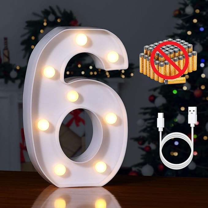 Foaky Rechargeable LED Letter Lights Sign Marquee Light Up Letters Sign by Foaky