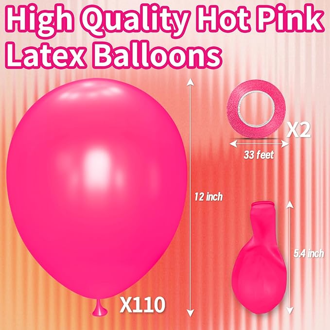 KAWKALSH Hot Pink Balloon 12 Inch - Image 2