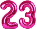 40 Inch Hot Pink 23 Large Number Balloon, 23 23rd Hot Pink Birthday Party by Upgesy