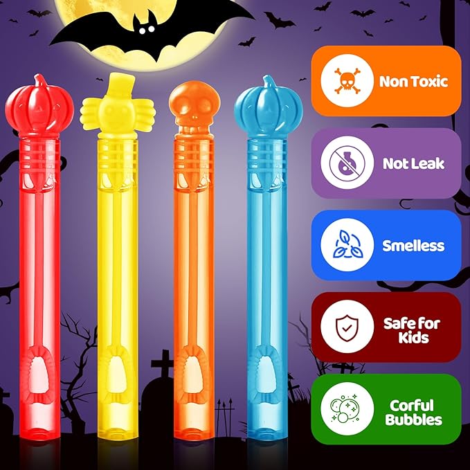 80PCS Halloween Mini Bubble Wands Party Favor - Image 3