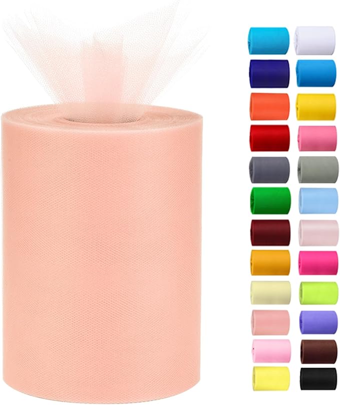 Tulle Rolls 6” by 100 Yards Tulle Roll Spool Fabric by Miegecha
