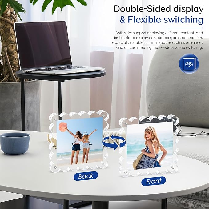 3Pack Clear Magnetic Picture Frames 5×5 Inch - Image 4