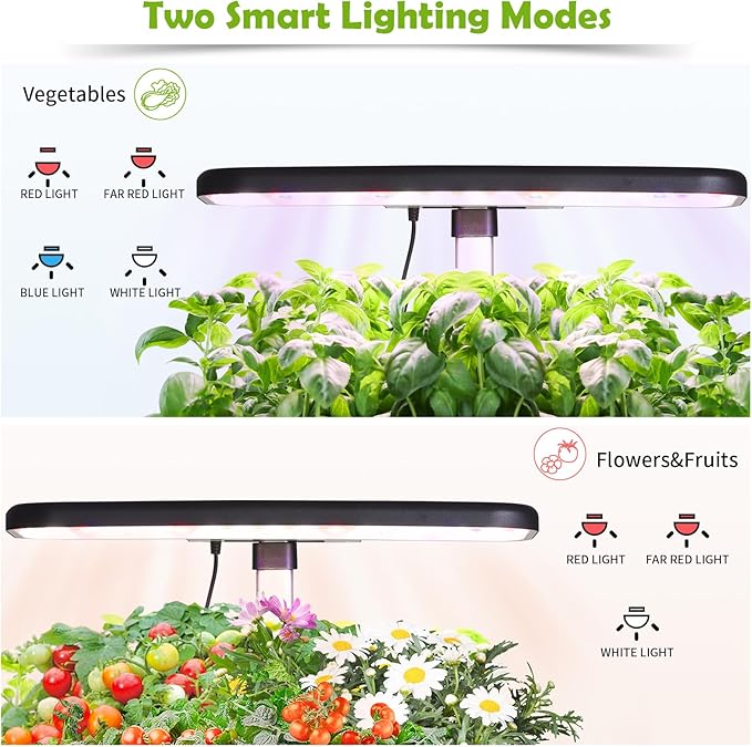 Indoor Gardening 17 Pods Hydroponics Growing System Kit Smart Lighting Setting - Image 3
