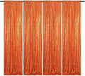 Orange Sequin Backdrop 2FTx8FT 4 Panel Glitter Sequin Backdrop Sparkle Photo by HMQIANG