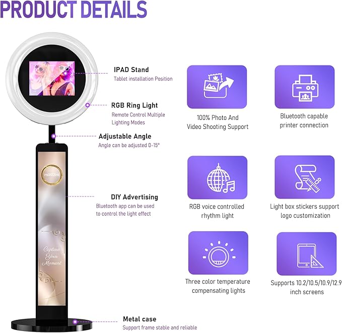 HARZHI Portable Photo Booth Compatible - Image 3