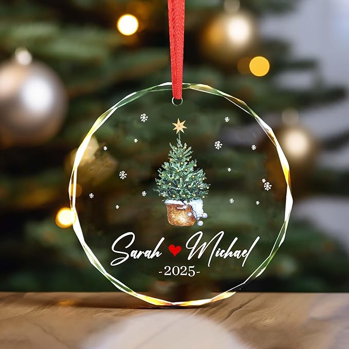 Personalized Glass Ornament 2025 - Image 2