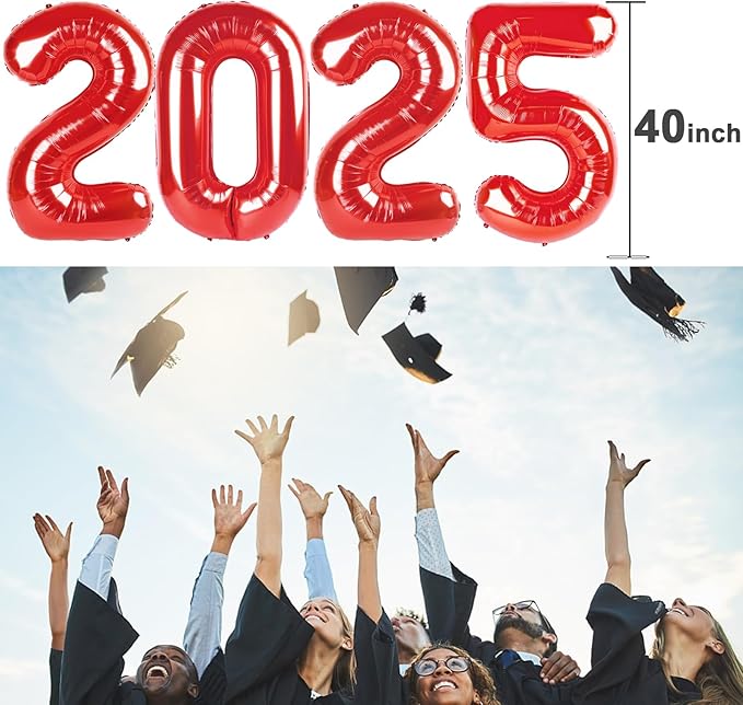 2025 Balloons 40 inch, 2025 Digital Christmas Graduations Birthday Number - Image 5