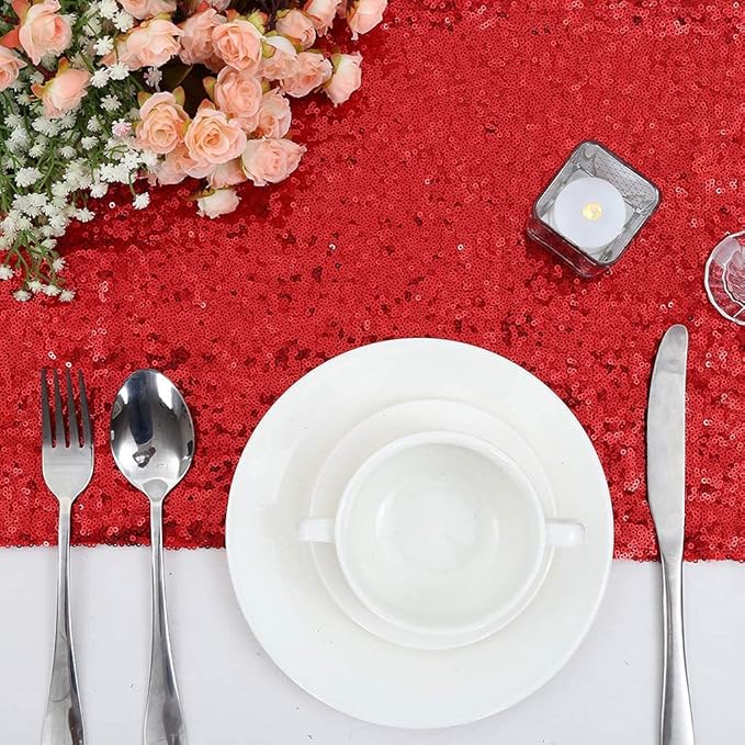 Eternal Beauty Red Table Runner - Image 3