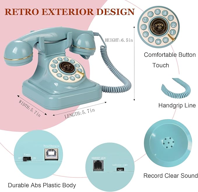 Audio Guest Book Wedding Phone, Retro Audio Phone Guestbook - Image 3