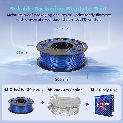 FLASHFORGE Rapid PLA Filament 1.75mm Aurora Blue, 500mm/s High Speed Printing - Image 7