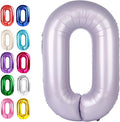 Lavender 40 Inch 0 Number Balloons, 0 Decorations by Upgesy
