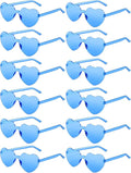 12 Pairs Heart Shaped Sunglasses by AGGKKY