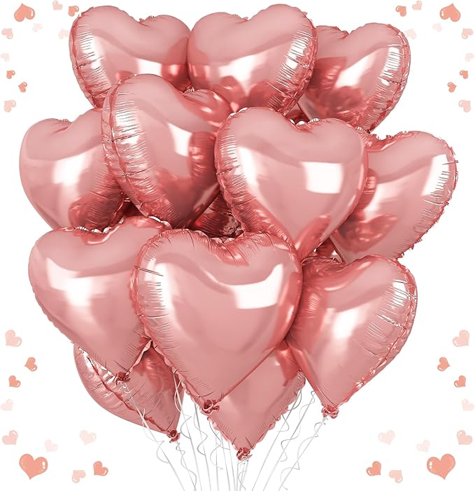 Pink Heart Balloons, 18 Inch Pink Heart Shape Balloon by vibzox