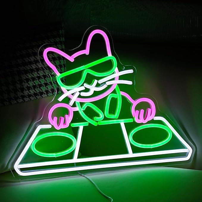 Cat DJ Player Neon Sign Dimmable DJ Player Led Neon Light - Image 5