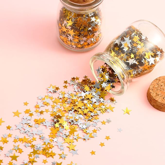 Hestya 60g Star Confetti Glitter Table Confetti Metallic Foil Stars - Image 3