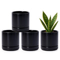 D'vine Dev Set of 4 Small Ceramic Plant Pots, 4.7 Inch Succulent Planter Pot by DvineDevPlanterPotsandStand