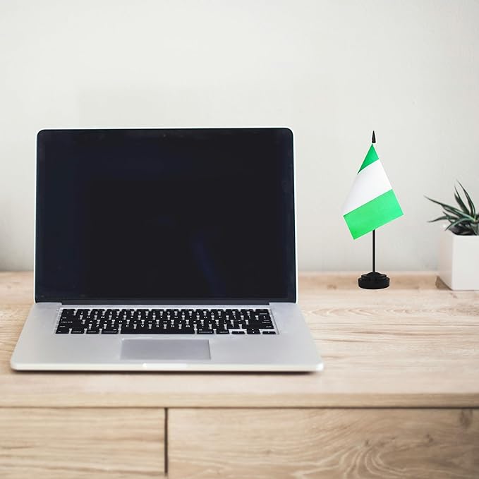 2 Pack Nigeria Desk Flag Set, Nigerian Desktop Small Miniature Table Office Flag - Image 5